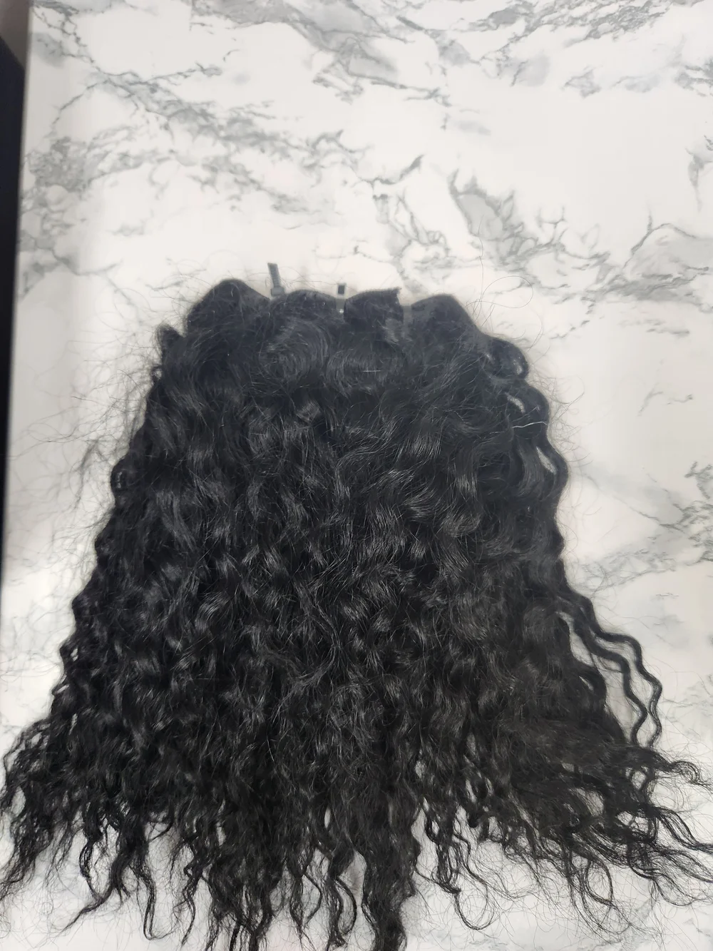 Black Curly Weft Hair Extensions - Natural-Look Volume